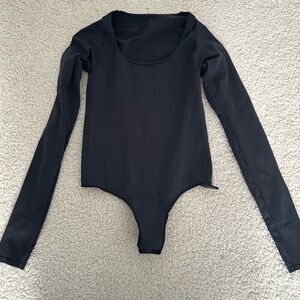SKIMS Black Long Sleeve Bodysuit